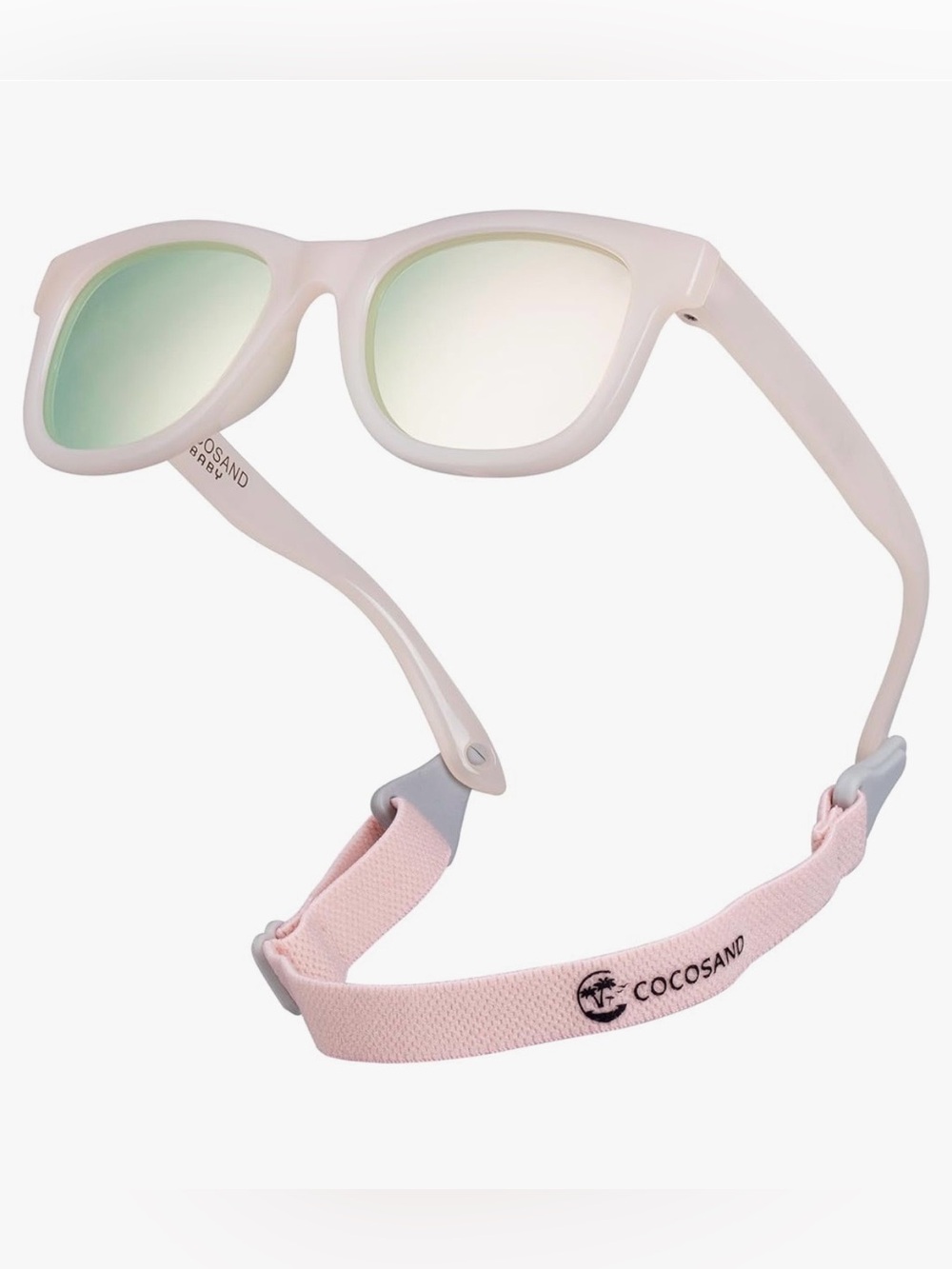 COCOSAND Pink Baby Sunglasses 0–24M Mirrored Lenses w/ Strap & Box UV400